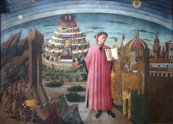  Domenico di michelino, Dante con in mano la Divina Commedia
